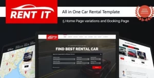 Rentit Multipurpose Vehicle Car Rental WordPress Theme 1.8.5 GPL Theme