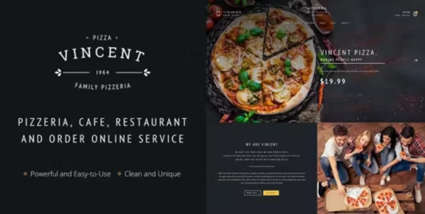 Restaurant Vincent WordPress Theme 43.1 GPL Theme