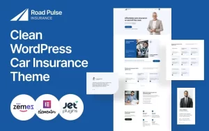 Road Pulse Clean WordPress Car Insurance Theme WordPress Theme 1.0.0 GPL Theme