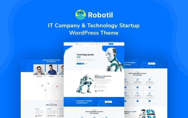 Robotil IT Company Technology Startup WordPress Theme 1.0.0 GPL Theme