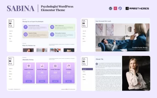 SABINA Psychologist WordPress Theme 1.0.3 GPL Theme