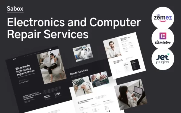 Sabox Electronics and Computer Repair Services WordPress Theme 1.0.1 GPL Theme