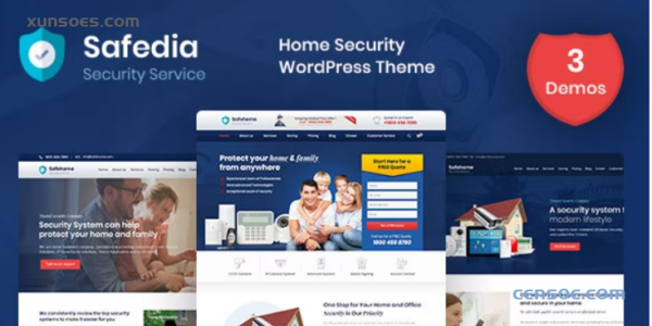 Safedia- Home Security WordPress Theme 1.5 GPL Theme