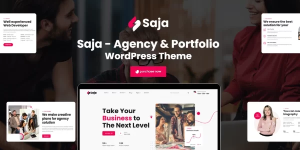 Saja – Minimal Agency Portfolio WordPress Theme + RTL 1.0.1 GPL Theme
