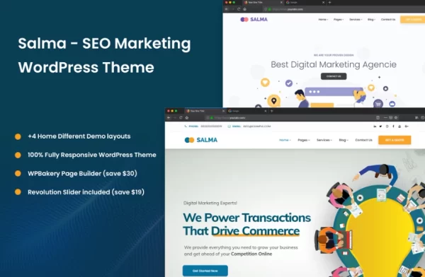 Salma SEO Marketing WordPress Theme 1.0.0 GPL Theme