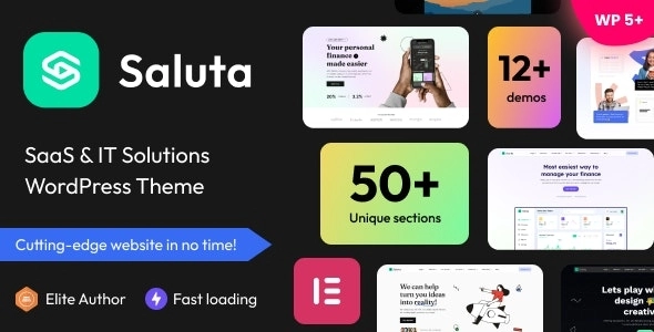 Saluta SaaS IT Solutions WordPress Theme 1.05 GPL Theme