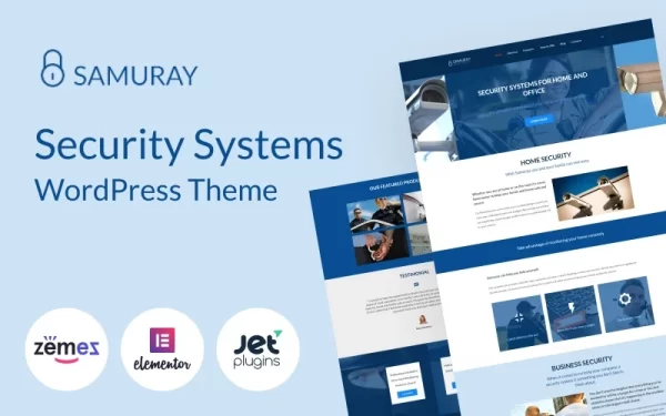 Samuray Elementor-based security WordPress Theme 1.0.0 GPL Theme