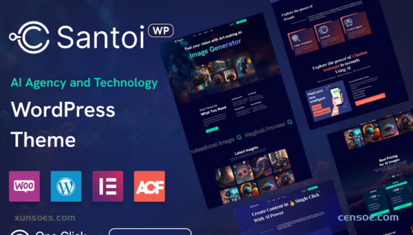 Santoi AI Agency and Technology WordPress Theme 1.2 GPL Theme