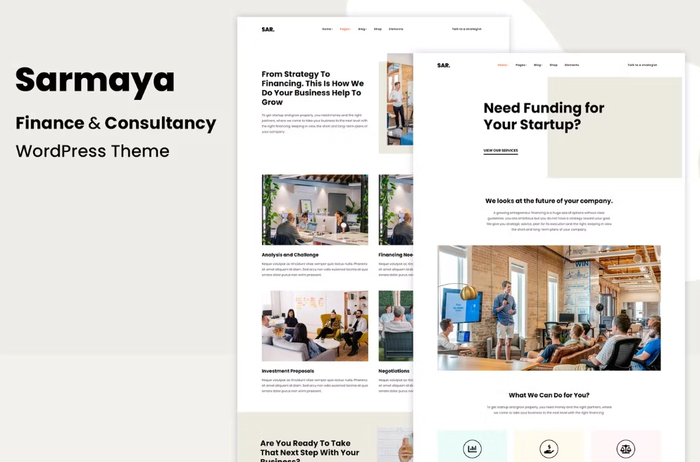 Sarmaya – Finance Consultancy WordPress Theme 1.0.4 GPL Theme 1 Sarmaya – Finance Consultancy WordPress Theme 1.0.4 GPL Theme