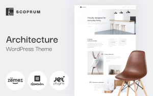 Scoprum Furniture design for classy studios WordPress Theme 1.0.0 GPL Theme