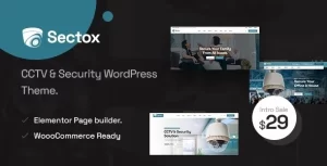 Sectox CCTV Security WordPress Theme 1.0.4 GPL Theme