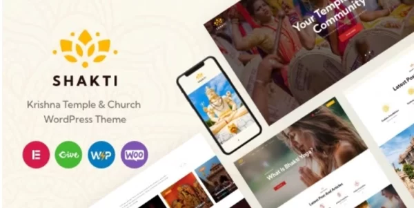 Shakti Krishna Temple Church WordPress Theme 1.1.0 GPL Theme