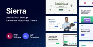 Sierra SaaS Tech Startup Elementor WordPress Theme 1.3 GPL Theme