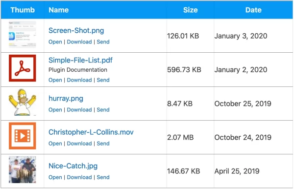 Simple File List Access 3.1.2 GPL Plugins
