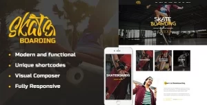 Skateboarding Community Store WordPress Theme 1.1 GPL Theme
