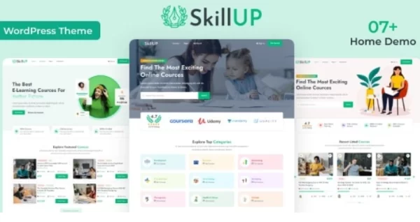 SkillUp Online Education WordPress Theme 1.0.15 GPL Theme