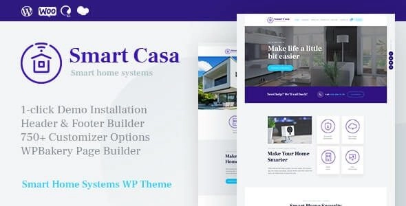 Smart Casa | Home Automation Technologies WordPress Theme 1.0.9 GPL Theme