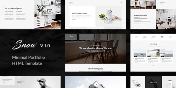 Snow | Minimal Clean WordPress Portfolio Theme 1.4.2 GPL Theme