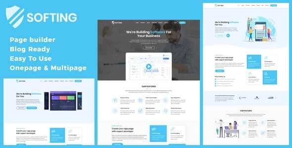 Softing WordPress Software Landing Page Theme 1.4.2 GPL Theme 1 Softing WordPress Software Landing Page Theme 1.4.2 GPL Theme