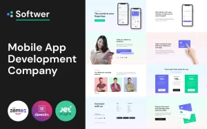 Softwer Mobile App Development Company Website Template WordPress Theme 1.0.0 GPL Theme