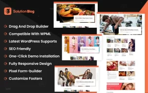 Solution Blog WordPress Theme 1.0.0 GPL Theme