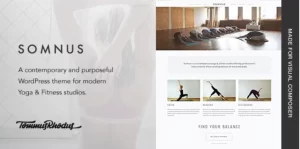 Somnus Yoga Fitness Studio WordPress Theme 1.0.9 GPL Theme