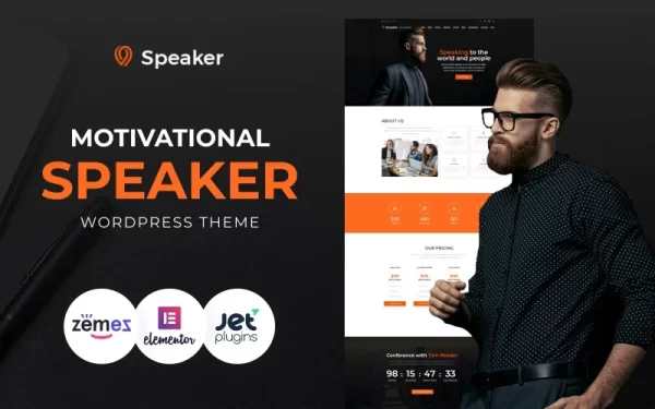 Speaker Life Coach WordPress Theme 1.0.1 GPL Theme