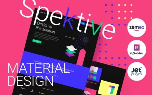 Spektive Legible And Neat Material Design WordPress Theme 1.0.0 GPL Theme