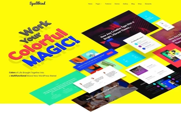 Spellbind Designer Landing Page WordPress theme WordPress Theme 1.0.1 GPL Theme