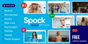 Spock Medical Elementor Multi-skin WordPress Theme 1.3 GPL Theme