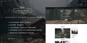 Springbook Responsive WordPress Blog Travel Photography Theme 1.0.1 GPL Theme