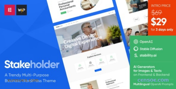 Stakeholder Business WordPress Theme 1.0.0 GPL Theme