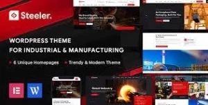 Steeler Industrial Manufacturing WordPress Theme 1.2.1 GPL Theme
