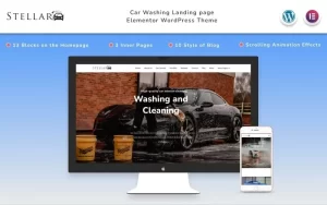 Stellar Car Washing Landing page with Blog WordPress Theme WordPress Theme 1.2 GPL Theme