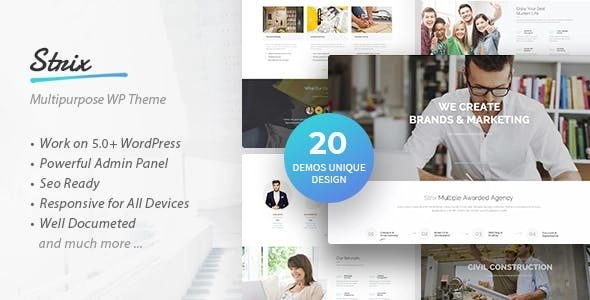 Strix Multipurpose Business Agency WordPress Theme 1.0.3 GPL Theme 1 Strix Multipurpose Business Agency WordPress Theme 1.0.3 GPL Theme