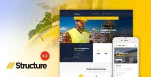 Structure Construction Industrial Factory WordPress Theme 7.1.8 GPL Theme