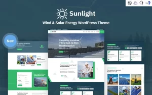 Sunlight Wind and Solar Energy Responsive WordPress Theme 1.0.0 GPL Theme