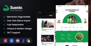 Suxnix Health Supplement WordPress Theme 1.2 GPL Theme