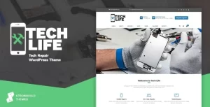 TechLife Mobile, Tech Electronics Repair Shop WordPress Theme 10.7 GPL Theme