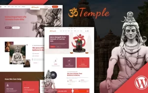 Temple Hindus worship Mandir WordPress Theme 1.0.0 GPL Theme