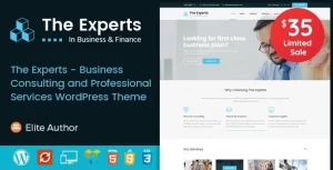 The Experts Business Consulting and Professional Services WordPress Theme 3.2 GPL Theme