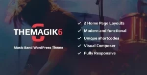 The Magic  Music Band Musician Artist WordPress Theme 1.6 GPL Theme