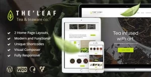 TheLeaf Tea Production Company Online Coffee Shop WordPress Theme 1.7.1 GPL Theme