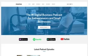 Theme Junkie – PodPro 1.0.0 GPL Theme