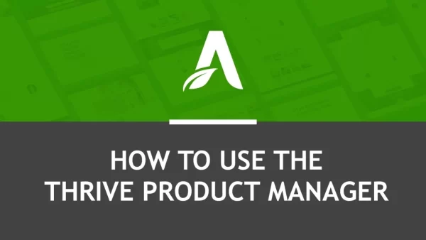 Thrive Product Manager 1.20 GPL Plugins