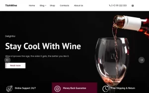 TishWine Wine Store WordPress Theme 1.0.0 GPL Theme