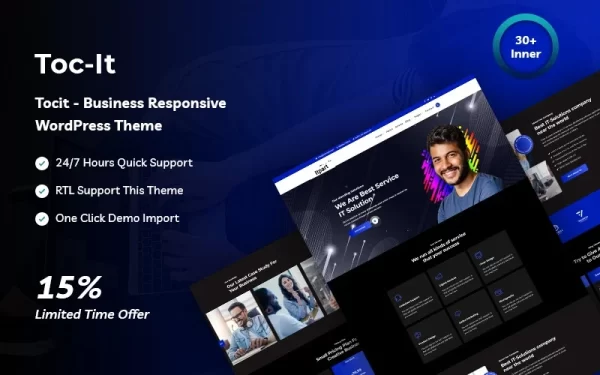 Tocit Business Responsive WordPress Theme 1.0.0 GPL Theme