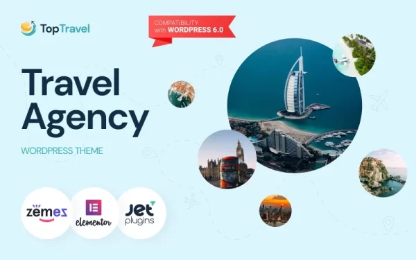 TopTravel WordPress Theme Travel Agency Booking Template 1.0.1 GPL Theme