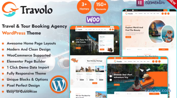 Travolo Travel Tour Booking WordPress Theme 1.0.0 GPL Theme