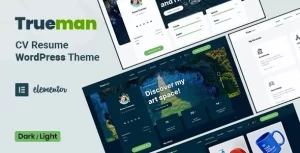 Trueman Personal Portfolio WordPress Theme 1.1.9 GPL Theme